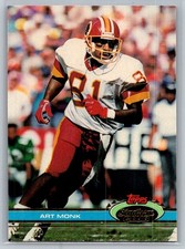 1991 Stadium Club Football #179 Art Monk - VG - Washington Redskins