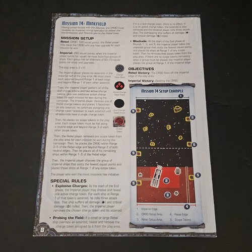 Star Wars X-Wing Miniatures Game Rule Booklet Mission CR90 Corellian Corvette - Picture 2 of 3