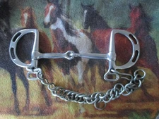 5 1/4'' KORSTEEL KIMBERWICK ENGLISH SNAFFLE BIT WITH CHAIN STATE LINE TACK