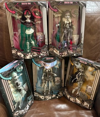 Monster High REEL DRAMA Set 5 Dolls Draculaura Clawdeen Frankie