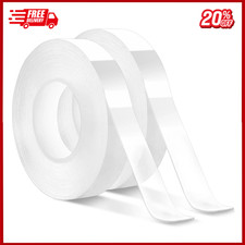 2 Pack Nano Double Sided Heavy Duty Mounting Tape for Walls, Carpets, Posters