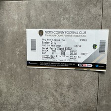 Ticket - Notts County v Exeter City 2016/17