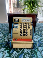 Peter Pan Tin Cash Register Tiny Tots 1950s Working - Good Condition