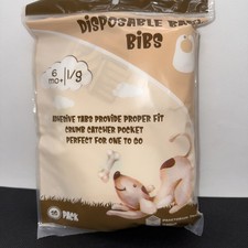 NIP set Of 20 disposable baby/toddler bibs With Crumb Pocker Perfect for travel