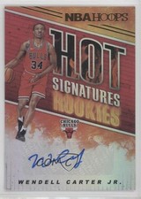 2018 Panini NBA Hoops Hot Signatures Rookies Wendell Carter Jr #HSR-WC Auto 9bg