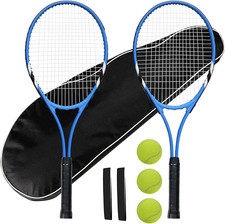 Tennis Rackets 2 Players Recreational for Beginners,Pre-Strung 27 Inch Light Adu