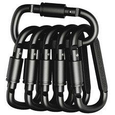 4-6Pcs Heavy Duty Carabiner Clips Aluminum D-Ring Keychain Hook Outdoor EDC