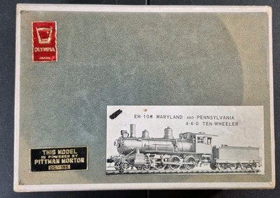 Vintage 1961 GEM MODELS OLYMPIA EH-108 4-6-0 TEN WHEELER in box Excellent Shape