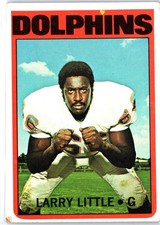 Topps 1972 Larry Little Rookie #240 Miami Dolphins Base Set Football Card. rookie card picture