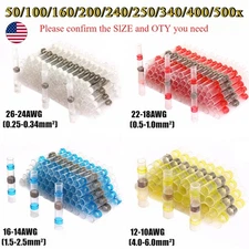 500/50x Waterproof Solder Stick Seal Sleeve Heat Shrink Butt Wire Connectors