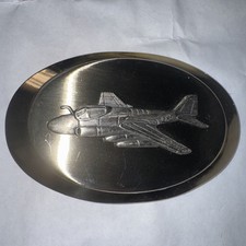 Usa Jet Airplane Emblem Gold Vintage Belt Buckle Fast Free Shipping