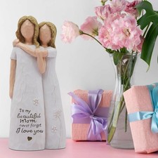Mom Birthday Gift from Daughter Mother Daughter Sculpted Hand-Painted Figurine