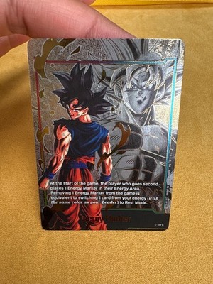 Dragon Ball Fusion World Card Game Goku Energy Marker E-112 Gold Alt Mint ENG
