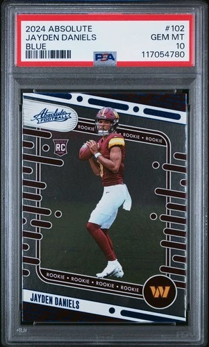 2024 Panini Absolute Rookies Jayden Daniels #102 Blue PSA 10  (RC)