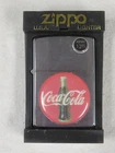 Vintage Zippo Lighter Coca Cola sealed NIB # 200 brushed chrome w/guarantee