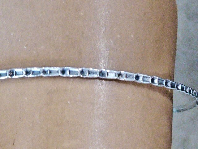 ANTIQUE THIN STERLING SILVER BANGLE BRACELET 2.5 … - image 4