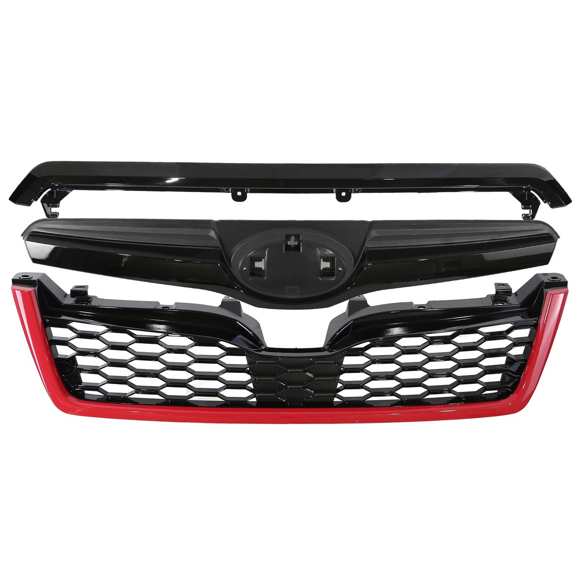 Fit 2014-18 Subaru Forester Front Honeycomb Glossy Black Grill Fit 2014-18 Subaru Forester Front Honeycomb Glossy Black Grill