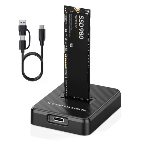 M.2 NVMe & SATA to USB Adapter - USB 3.2 Gen 2 10Gbps External SSD Enclosure, Al