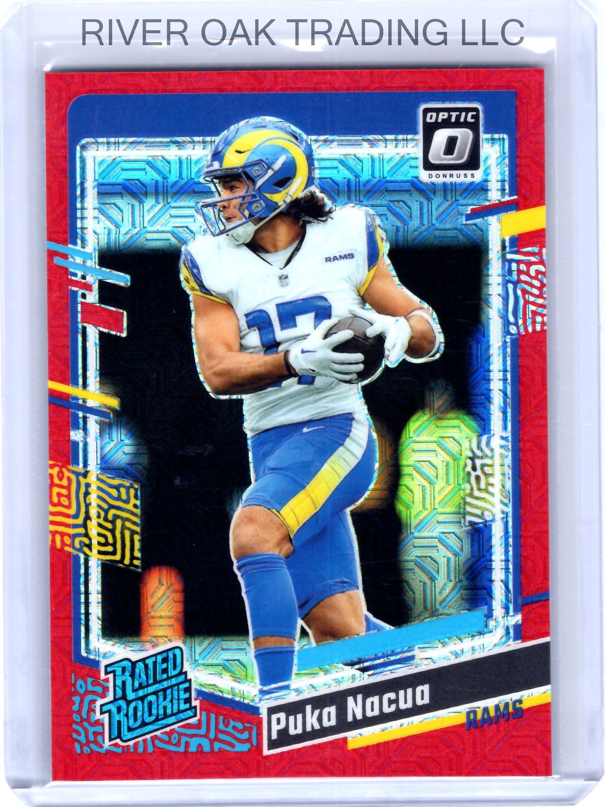 2023 Panini Donruss Optic - Puka Nacua Rookie Red Mojo #238 Rams