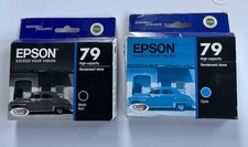 Epson 79 Black  Cyan Ink Cartridges Lot of 2 High Capacity Expired 2015/16
