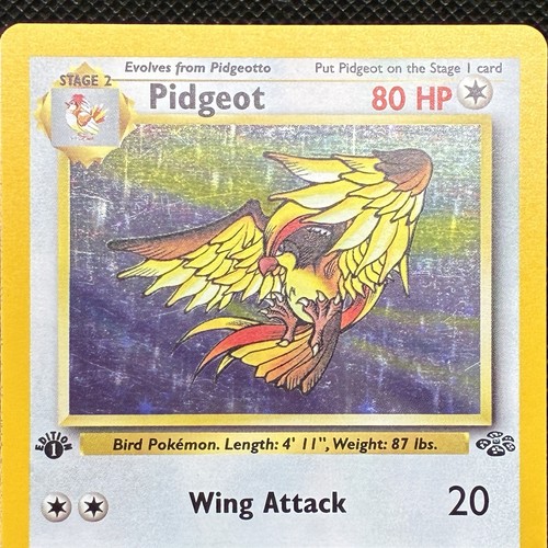(LP+) 1st Edition Pidgeot 08/64 Jungle Holo Rare Vintage Pokemon Card - Picture 2 of 17