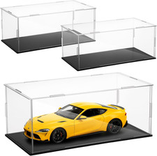 3 PCS Acrylic Model Car Display Case1: 24 Scale Clear Display Boxes with Plastic