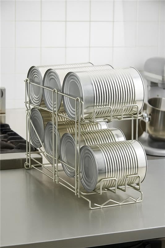 Commercial Wire Can Rack 3-Pack Holds 12 #5 Cans/8 #10 Cans FIFO Design ...
