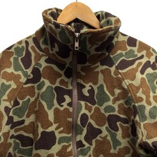 LL Bean Vtg Men's Sz Medium Green/Brown Camo Insulated Hunting Bomber Jacket USA