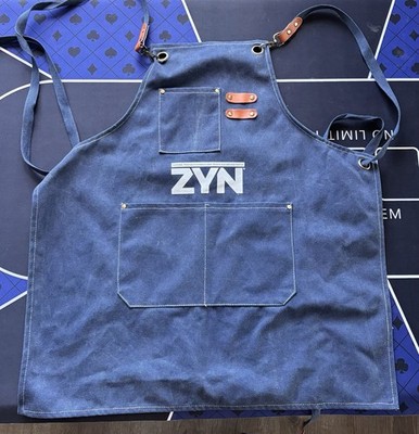 Authentic ZYN Rewards Denim Cooking Apron - Limited Edition - Perfect Condition