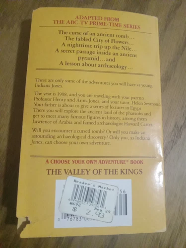 A Choose Your Own Adventure The Young Indiana Jones Chronicles 1992 Paperback - Picture 2 of 2