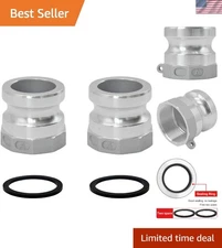 Effortless Connection: 2 PCS 2 Inch Aluminum Camlock Fittings with Gaskets