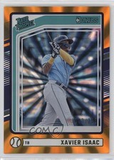 2024 Panini Donruss Rated Prospects Orange Laser 43/299 Xavier Isaac #123 0hk3