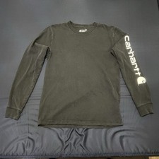 Carhartt Long Sleeve T Shirt Relaxed Fit Mens Small Dark Gray