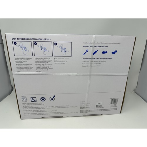 Project Source Gatebridge Rubinetto cucina ad arco alto doppio manico bronzo strofinato ad olio - Foto 5 di 6