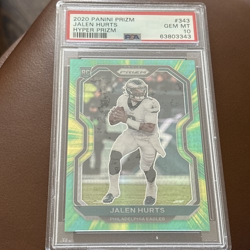2020 Panini Prizm Jalen Hurts Hyper Prizm # 343 PSA 10 075/175 Eagles Rc Rookie