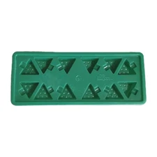 Vintage Christmas Tree Ice Shapers Mold Cube Tray Xmas Green Party Fun