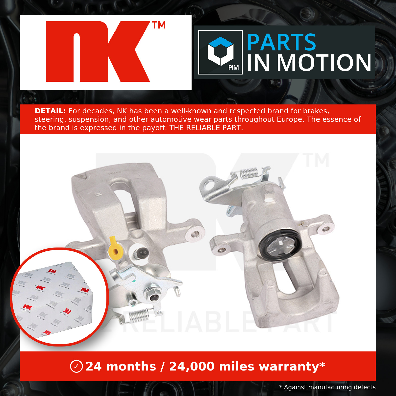 NK Brake Caliper Rear Right for Renault Megane dCi 110 1.5 2016-2019 NK2139148 - Image 2