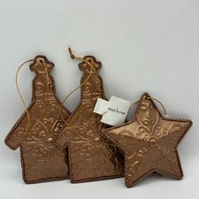 Vintage Metal Christmas Ornaments Copper N Color