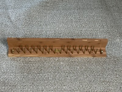Jos. A. Bank Cedar Men's Tie Rack w/ Shelf  21  26 tie pins 2 belt hooks brass