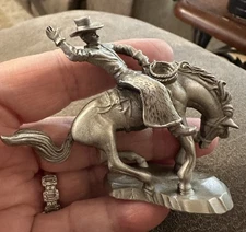 Rawcliffe Pewter Bronc Riding Cowboy 1984