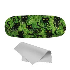 Cabreche Glasses Case Hard Shell Eyeglass Portable Ab9-black Cat