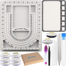 Bead Design Boards Mats with Bead Scoop Soft Stable Beading Mat Jewelry Strin...