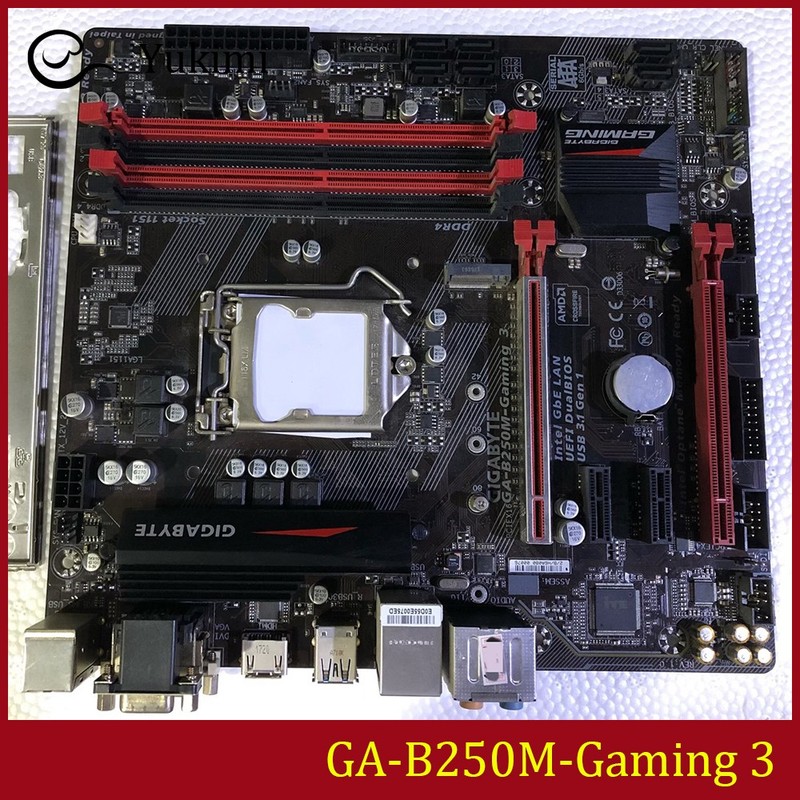 FOR GIGABYTE GA-B250M-Gaming 3 LGA1151 DDR4*4 64GB Micro ATX Ｍotherboard Test OK