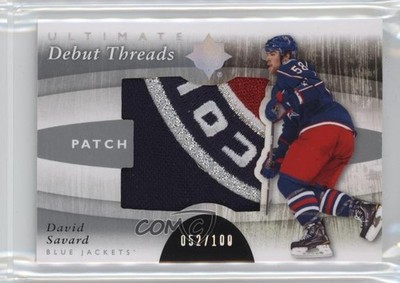 2011 Ultimate Collection Debut Threads 52/100 David Savard Rookie Patch RC 03hd