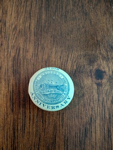 VTG Button Pinback 1892 MEDFORD 275th Anniversary PA4