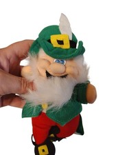 Vintage Irish Softies Leperchuan Plush, Grandpa with a White Beard Stuffed Toy