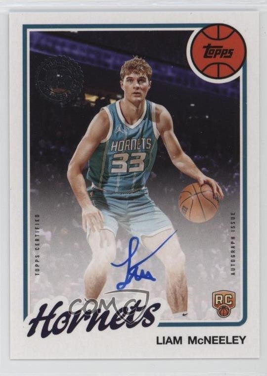2025-26 Topps 1980-81 Basketball Rookie Auto Liam McNeeley #80B2R-LM RC