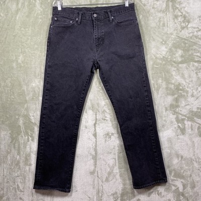 Levis 504 Jeans Men's 34x30 Black Modern Regular Straight Fit With a Lower Rise
