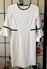 Calvin Klein Women's Bell Sleeved Dress Size 10 Light Pink color