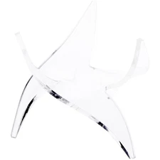 Plymor Clear Acrylic Triangular Display Stand for Mineral, 2"H x 3.25"W x 3.25"D